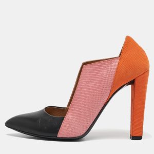 Balenciaga Multicolor Lizard Embossed and Leather Block Heel Pumps Size 39.5, Pumps - Luxury Closet catalog