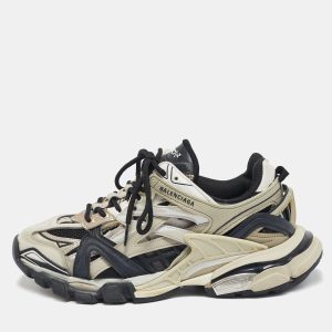 Balenciaga White/Black Faux Leather and Mesh Track 2 Sneakers Size 39, Athletic Shoes & Sneakers - Luxury Closet catalog