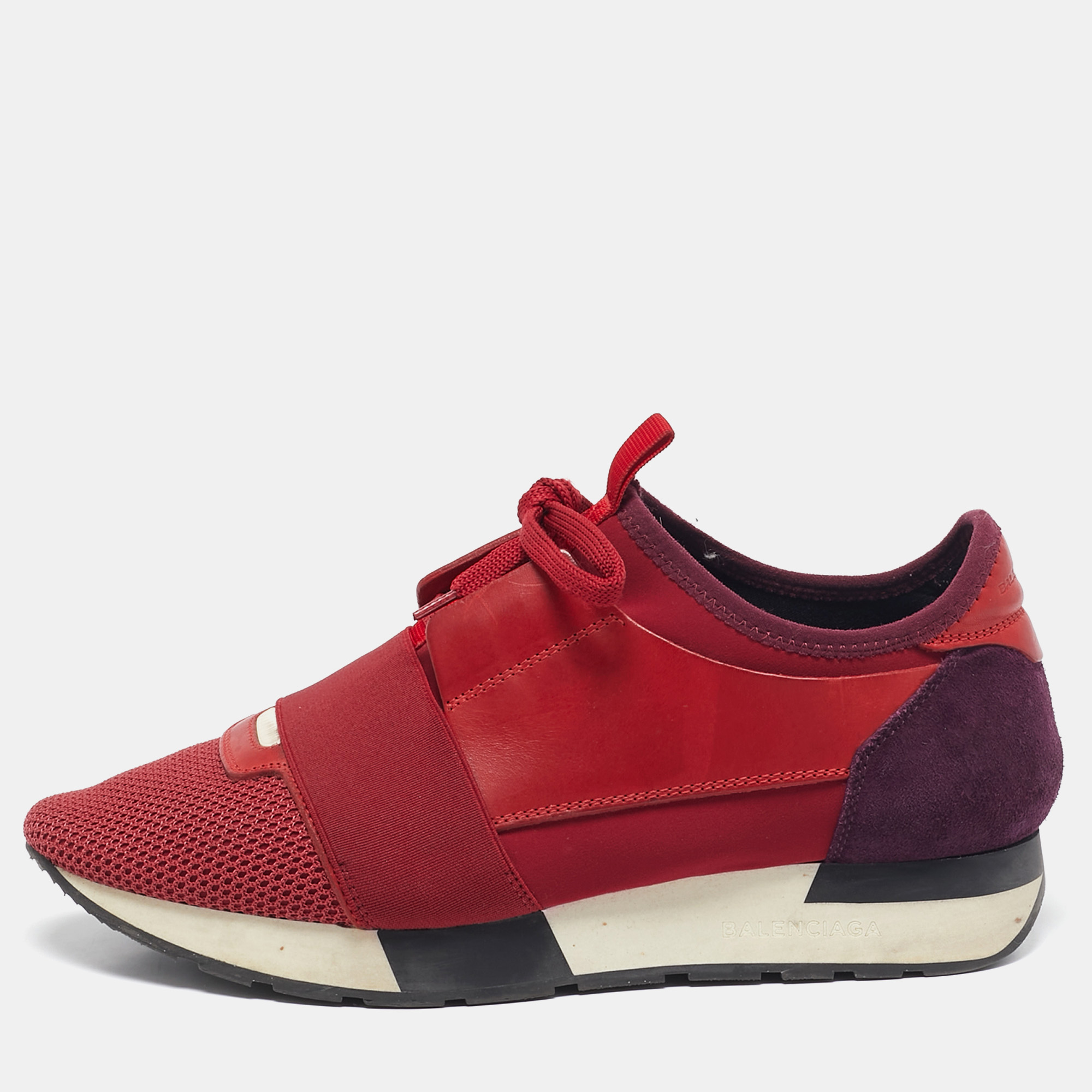 Balenciaga Red Mesh And Leather Race Runner Low Top Sneakers Size 39, Athletic Shoes & Sneakers - Luxury Closet catalog