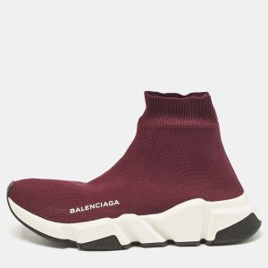 Balenciaga Burgundy Knit Fabric Speed Trainer Sneakers Size 36, Athletic Shoes & Sneakers - Luxury Closet catalog