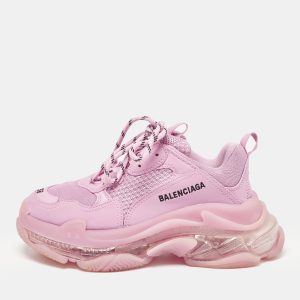 Balenciaga Pink Leather and Mesh Triple S Lace Up Sneakers Size 38, Athletic Shoes & Sneakers - Luxury Closet catalog