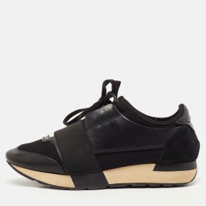 Balenciaga Black Leather and Mesh Race Runner Sneakers Size 38, Athletic Shoes & Sneakers - Luxury Closet catalog