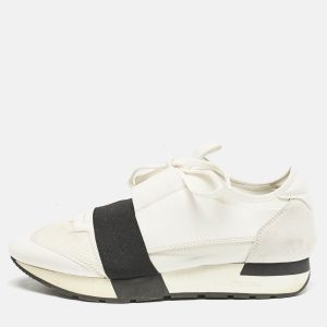 Balenciaga White Mesh and Leather Race Runner Sneakers Size 39, Athletic Shoes & Sneakers - Luxury Closet catalog