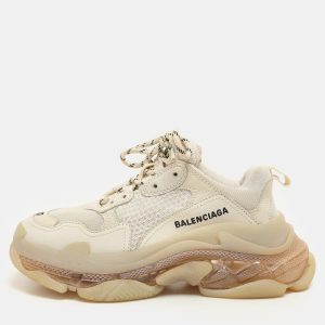 Balenciaga Beige Nubuck and Mesh Triple S Sneakers Size 37, Athletic Shoes & Sneakers - Luxury Closet catalog