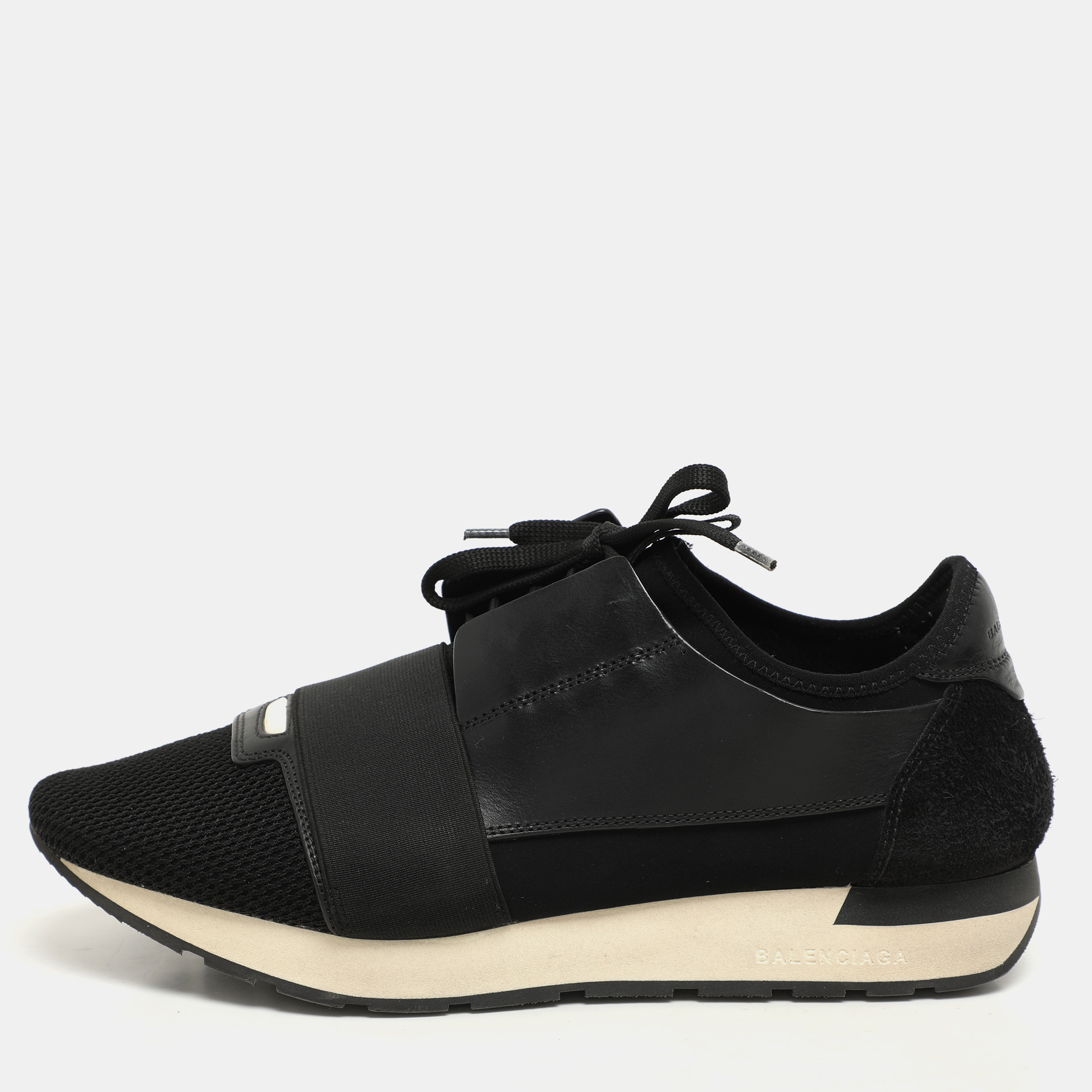 Balenciaga Black Mesh And Leather Race Runner Low Top Sneakers Size 41, Athletic Shoes & Sneakers - Luxury Closet catalog