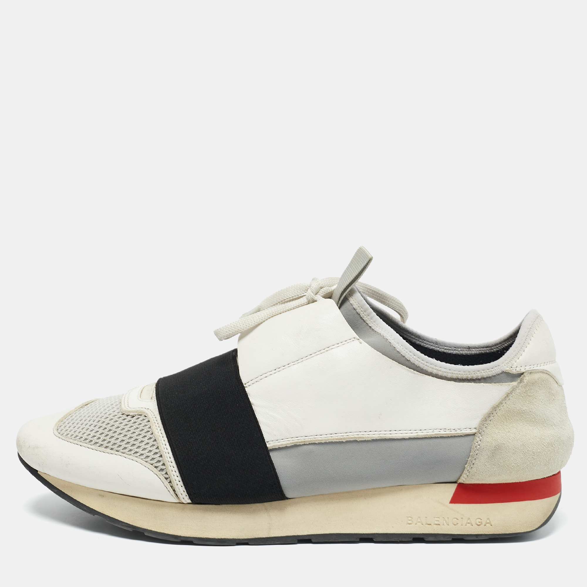 Balenciaga White Mesh and Leather Race Runner Sneakers Size 41, Athletic Shoes & Sneakers - Luxury Closet catalog