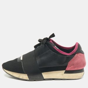 Balenciaga Black Leather and Mesh Race Runner Sneakers Size 38, Athletic Shoes & Sneakers - Luxury Closet catalog