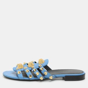 Balenciaga Blue Leather Arena Flats Size 39, Flats - Luxury Closet catalog