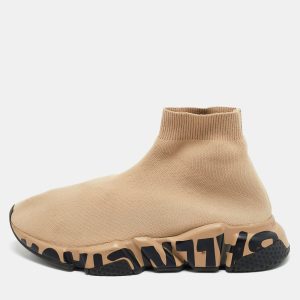 Balenciaga Beige Knit Fabric Speed Trainer High Top Sneakers Size 37, Athletic Shoes & Sneakers - Luxury Closet catalog
