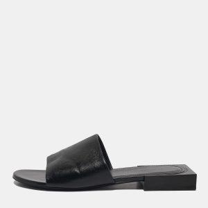 Balenciaga Black Leather Box Flat Mules Size 37, Flats - Luxury Closet catalog