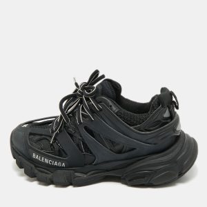 Balenciaga Black Faux Leather and Mesh Track Sneakers Size 35, Athletic Shoes & Sneakers - Luxury Closet catalog