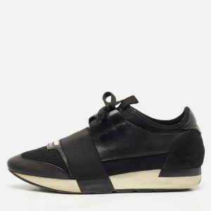 Balenciaga Black Leather and Mesh Race Runner Sneakers Size 38, Athletic Shoes & Sneakers - Luxury Closet catalog