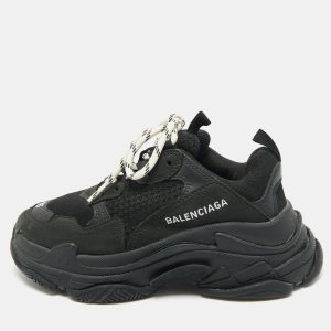 Balenciaga Black Leather and Mesh Triple S Sneakers Size 35, Athletic Shoes & Sneakers - Luxury Closet catalog