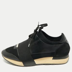 Balenciaga Black Leather and Mesh Race Runner Sneakers Size 38, Athletic Shoes & Sneakers - Luxury Closet catalog