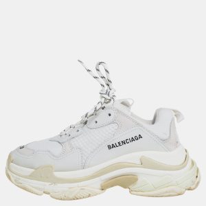 Balenciaga Grey Mesh And Leather Triple S Sneakers Size 38, Athletic Shoes & Sneakers - Luxury Closet catalog
