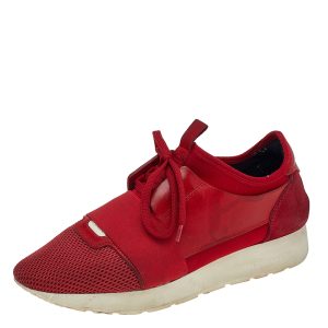 Balenciaga Red Mesh And Leather Race Runner Low Top Sneakers Size 39, Athletic Shoes & Sneakers - Luxury Closet catalog