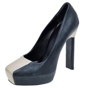 Balenciaga Black/Beige Leather Pumps Size 38.5, Pumps - Luxury Closet catalog