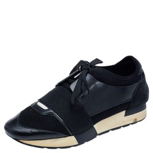 Balenciaga Black Leather And Mesh Race Runner Sneakers Size 39, Athletic Shoes & Sneakers - Luxury Closet catalog