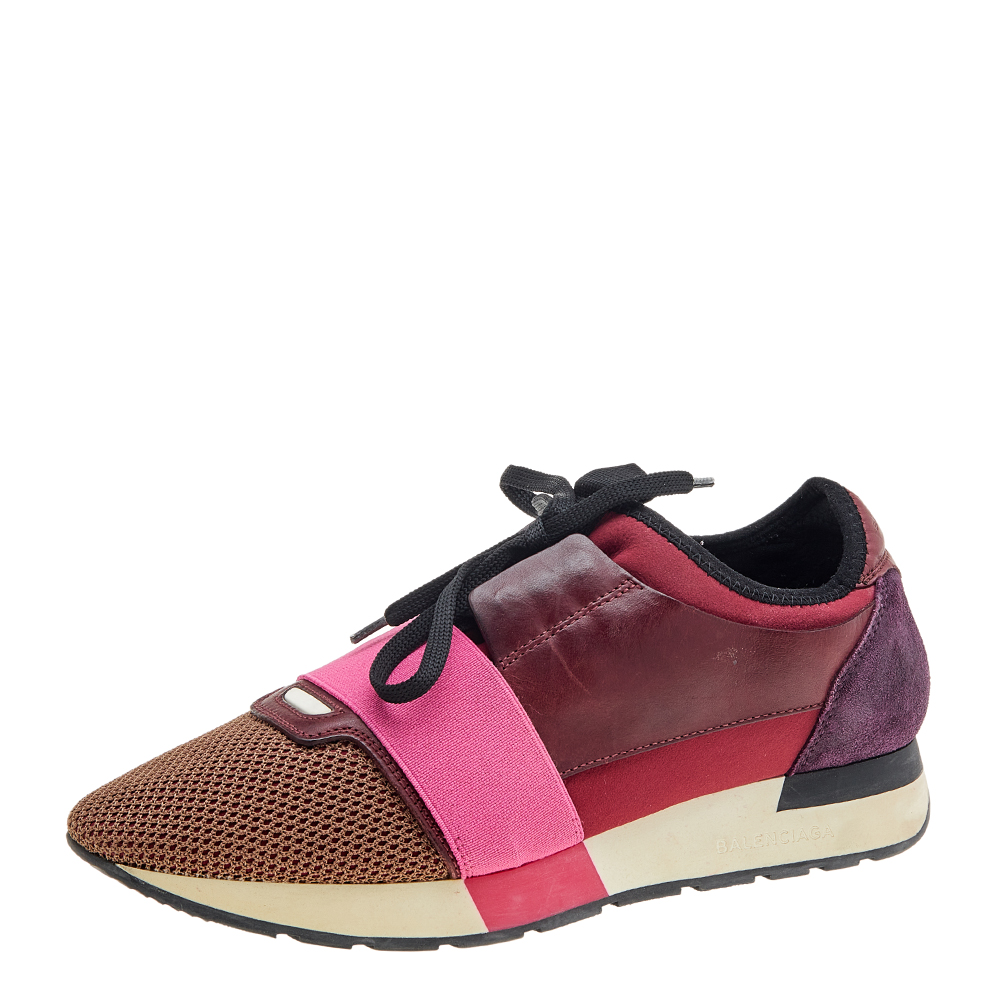 Balenciaga Multicolor Leather And Mesh Race Runner Low Top Sneakers Size 40, Athletic Shoes & Sneakers - Luxury Closet catalog
