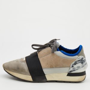 Balenciaga Grey Suede And Leather Race Runner Low Top Sneakers Size 38, Athletic Shoes & Sneakers - Luxury Closet catalog