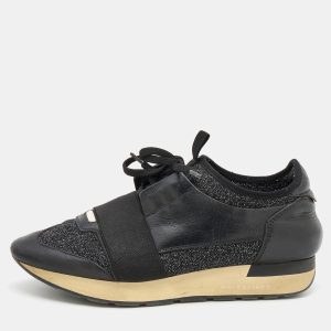 Balenciaga Black Leather and Fabric Race Runner Low Top Sneakers Size 39, Athletic Shoes & Sneakers - Luxury Closet catalog