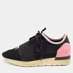 Balenciaga Black Leather and Mesh Race Runner Low Top Sneakers Size 39, Athletic Shoes & Sneakers - Luxury Closet catalog