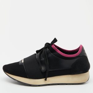 Balenciaga Black Leather and Mesh Race Runner Sneakers Size 39, Athletic Shoes & Sneakers - Luxury Closet catalog