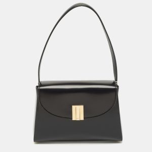 Bally Black Brushed Leather Small Ollam Shoulder Bag, Shoulder Bags - Luxury Closet catalog