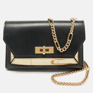 Bally Black/Gold Leather Suzy Chain Clutch, Clutches & Special Occasion Bags - Luxury Closet catalog