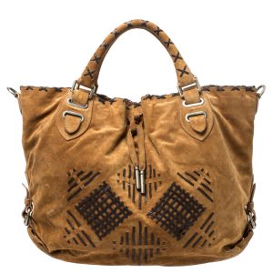 Bally Brown Suede and Leather Shopper Tote, Tote Handbags - Luxury Closet catalog