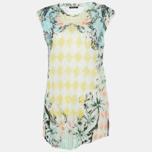 Balmain Multicolor Floral Print Linen Jersey Tank Top M, Shirts & Tops - Luxury Closet catalog