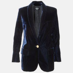 Balmain Navy Blue Velvet Tailored Jacket M, Coats & Jackets - Luxury Closet catalog
