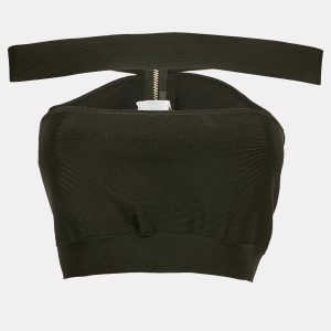 Balmain Black Jersey Corset Crop Top S, Shirts & Tops - Luxury Closet catalog