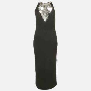 Balmain Black Sequin Embellished Knit Midi Dress L, Dresses - Luxury Closet catalog