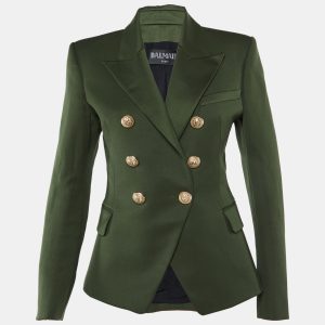 Balmain Dark Green Wool Double Breasted Blazer M, Coats & Jackets - Luxury Closet catalog
