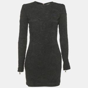 Balmain Black Jacquard Mini Dress M, Dresses - Luxury Closet catalog