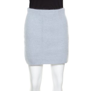 Balmain Powder Blue Angora Wool Mini Skirt S, Skirts - Luxury Closet catalog