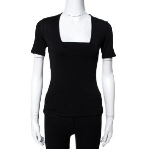 Balmain Black Jersey V-Neck T-Shirt S, Shirts & Tops - Luxury Closet catalog