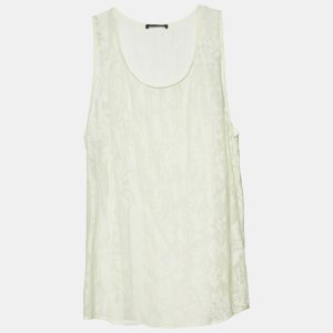 Balmain Yellow Harlequin Check Jacquard Sleeveless Tank Top S, Shirts & Tops - Luxury Closet catalog
