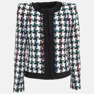 Balmain Multicolor Tweed Collarless Jacket M, Coats & Jackets - Luxury Closet catalog