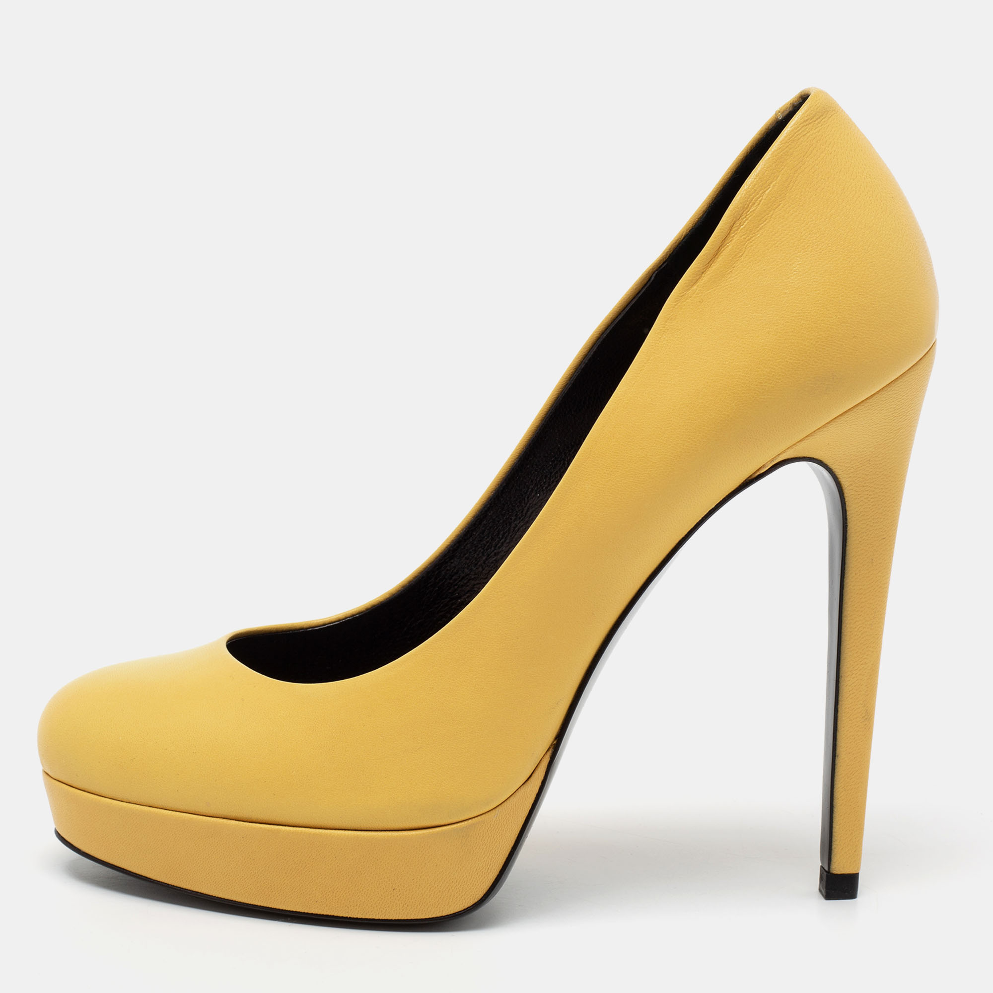 Barbara Bui Yellow Leather Platform Pumps Size 38, Pumps - Luxury Closet catalog