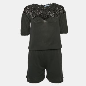 Blumarine Black Lace Trim Jersey Playsuit M, Suits - Luxury Closet catalog