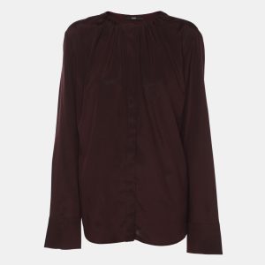 Boss By Hugo Boss Dark Burgundy Satin Long Sleeve Shirt L, Shirts & Tops - Luxury Closet catalog