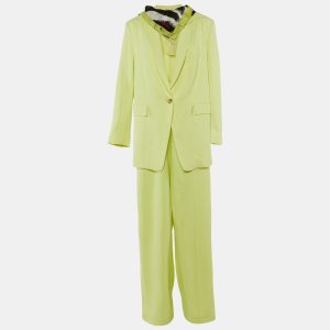 Boss by Hugo Boss Lime Yellow Crepe Jilllam/Tillla Suit Set L, Suits - Luxury Closet catalog