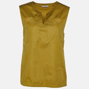 Bottega Veneta Green Cotton Sleeveless Top S, Shirts & Tops - Luxury Closet catalog