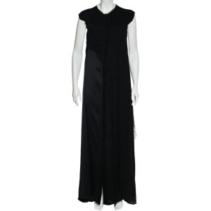 Bottega Veneta Black Silk Draped Detail Button Front Maxi Dress M, Dresses - Luxury Closet catalog