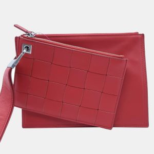 Bottega Veneta Red Leather Intrecciato Small Clutch, Clutches & Special Occasion Bags - Luxury Closet catalog
