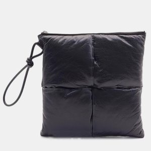 Bottega Veneta Black Leather Padded Square Pouch, Clutches & Special Occasion Bags - Luxury Closet catalog