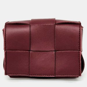 Bottega Veneta Burgundy Maxi Intrecciato Cassette Crossbody Bag, Handbags - Luxury Closet catalog