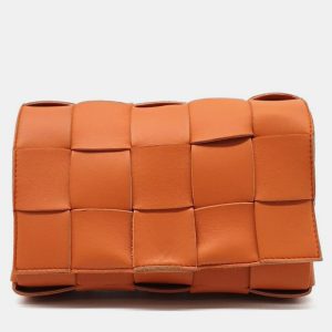 Bottega Veneta Orange Leather Cassette Shoulder Bag, Shoulder Bags - Luxury Closet catalog